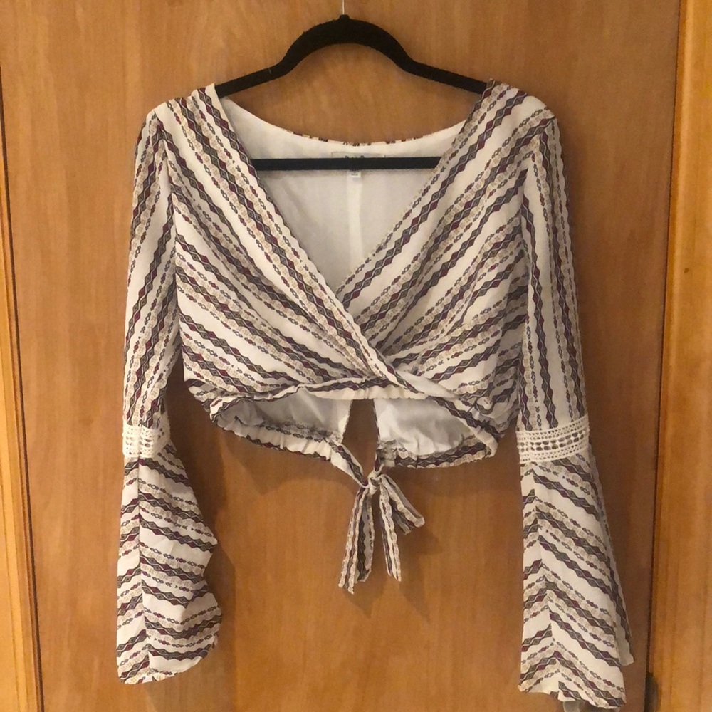 Bell sleeve crop top